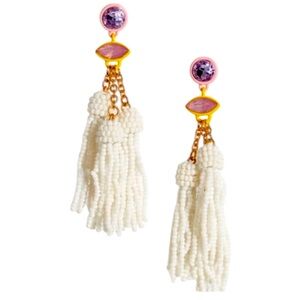 NWT Nords Beaded Jewel Flowy Statement Earrings Jewelry